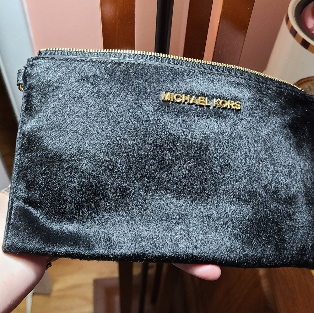 Large Michael Kors Calf Hair Wristlet